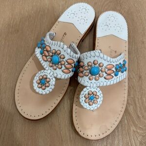 White Jack Rogers sandals size 7